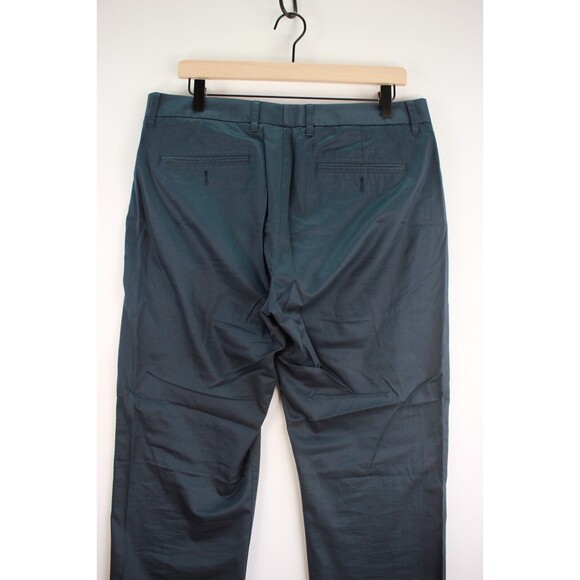 Bonobos Mens Pants Blue Chino Slim Straight Leg Flat Front Trouser Size 33x32 - Picture 6 of 10